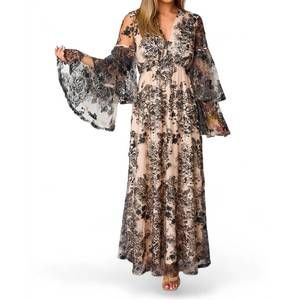 draped asymmetric maxi dress Women's Orlean Asymmetric Sleeve Draped Maxi Dress S/M/L/XL/XXL/Customize  Ivory MEAN BLVD